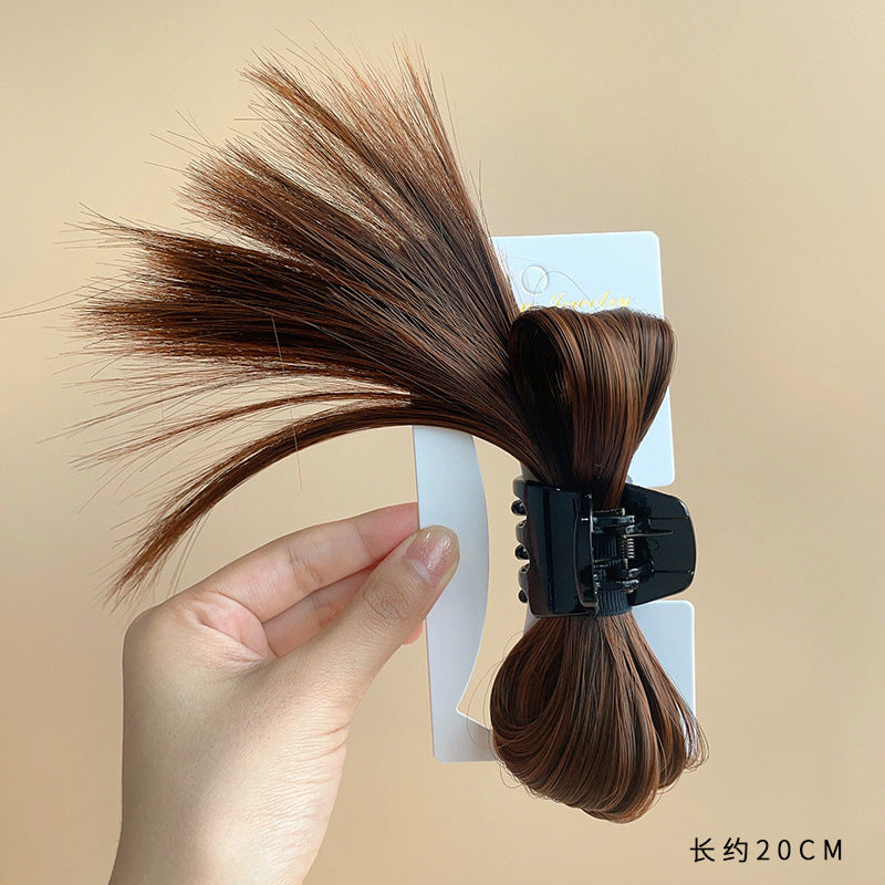 Messy Bun Hair Piece Claw Clip-Light Brown Color