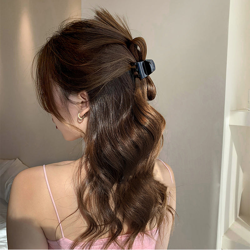 Messy Bun Hair Piece Claw Clip-Light Brown Color