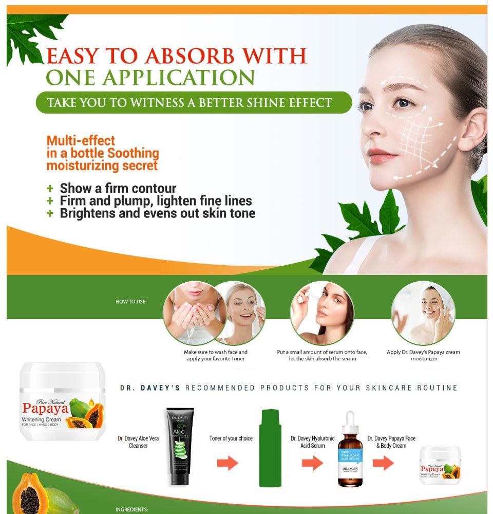 🌟৩০ বছরের মেসতা পরিষ্কার হবে-Papaya Whitening and Melasma Cream