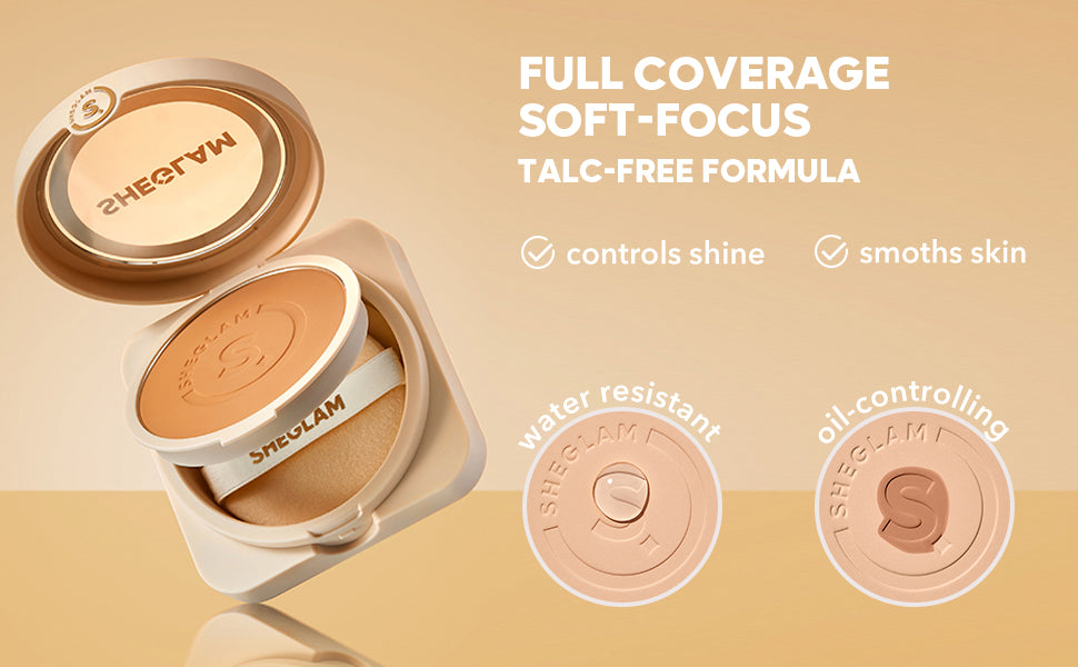 Sheglam Skin Focus Full Coverage Powder Foundation-3 Shade Combo