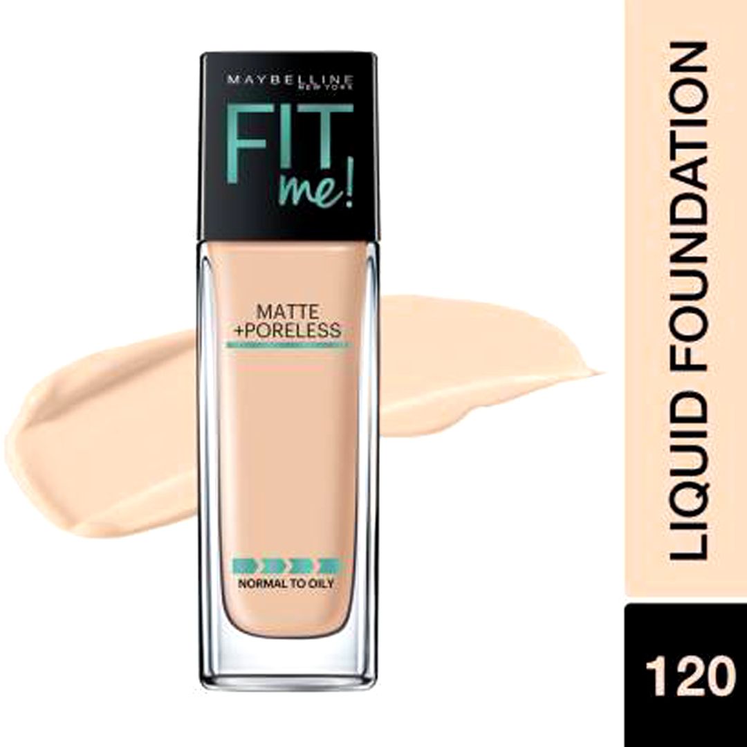 Maybelline Fit Me Matte + Poreless Liquid Foundation SPF-(120 Shed)