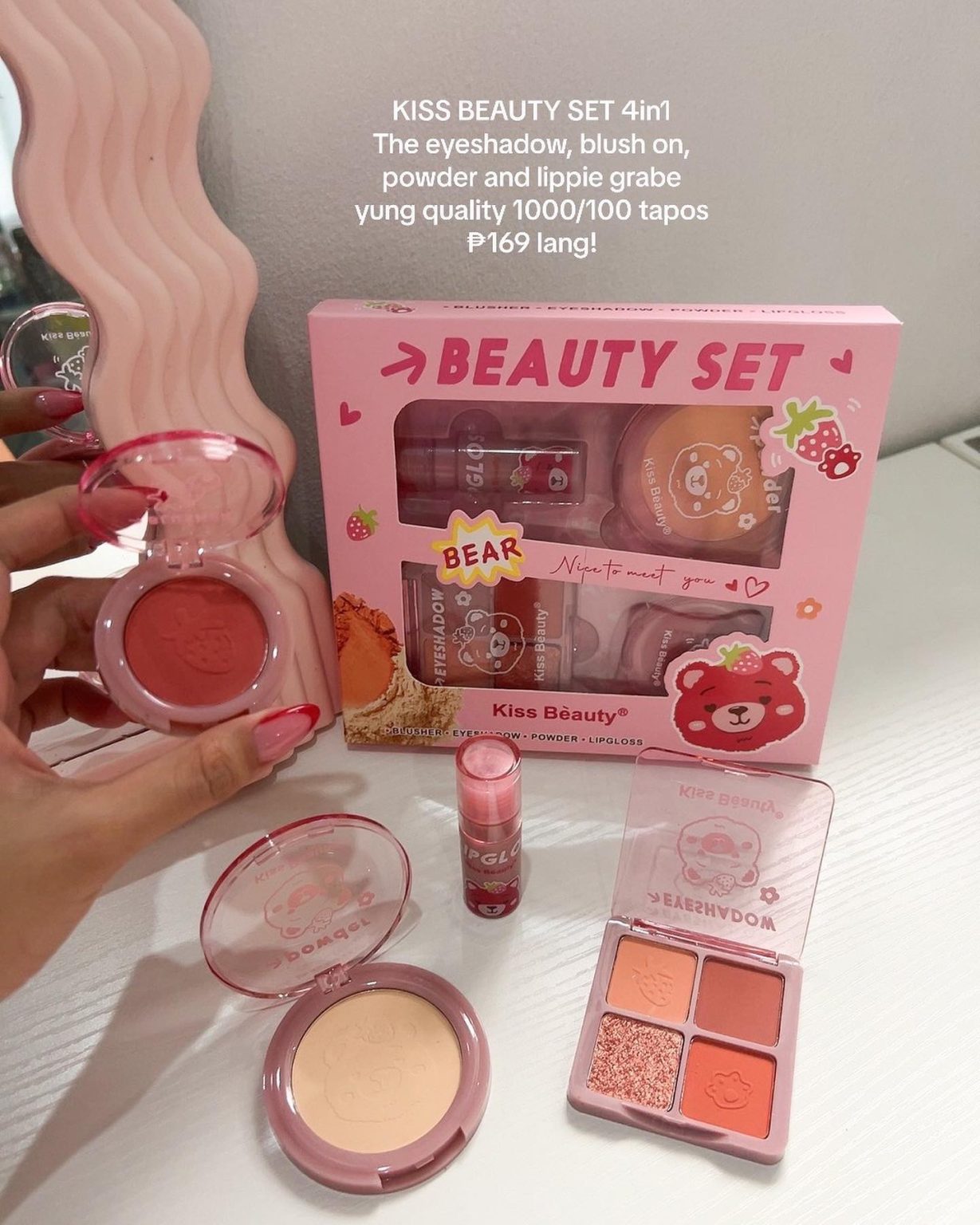 4in1 Cat Claw Makeup Set-Pink Shade
