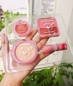 (২ সেটের কম্বো) 4in1 Cat Claw Makeup Set-Pink+Orange Combo