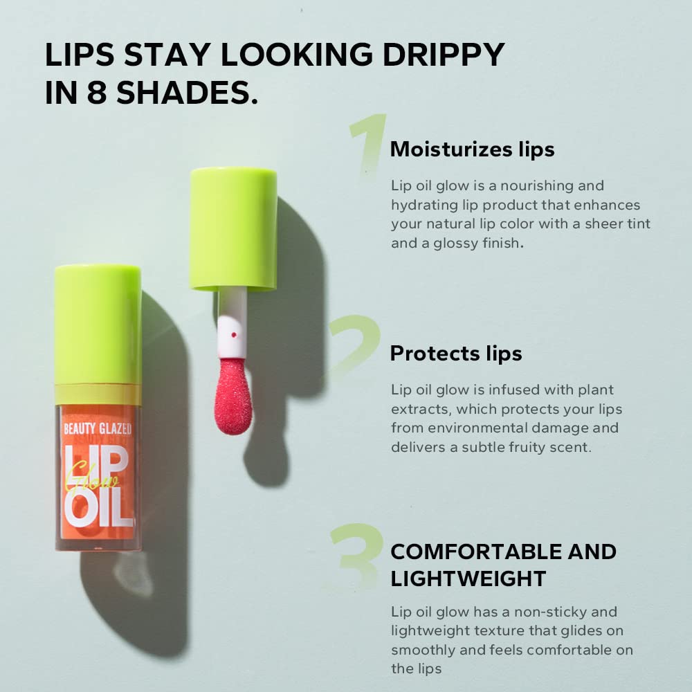 BEAUTY GLAZED  Lip Essence Lip Oil 4 Shad-Combo