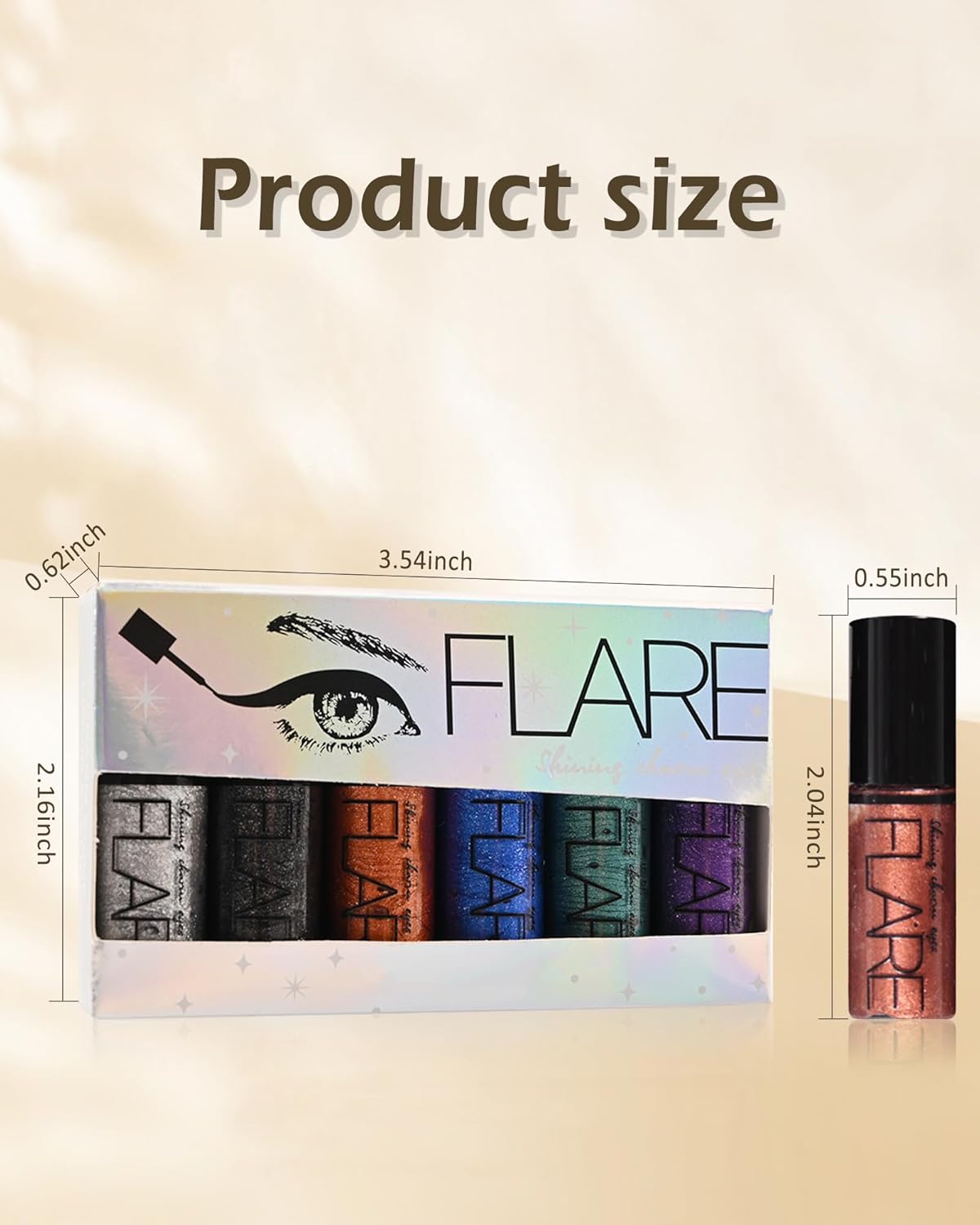 6Pcs-Diamond Glitter Liquid Eyeliner Set