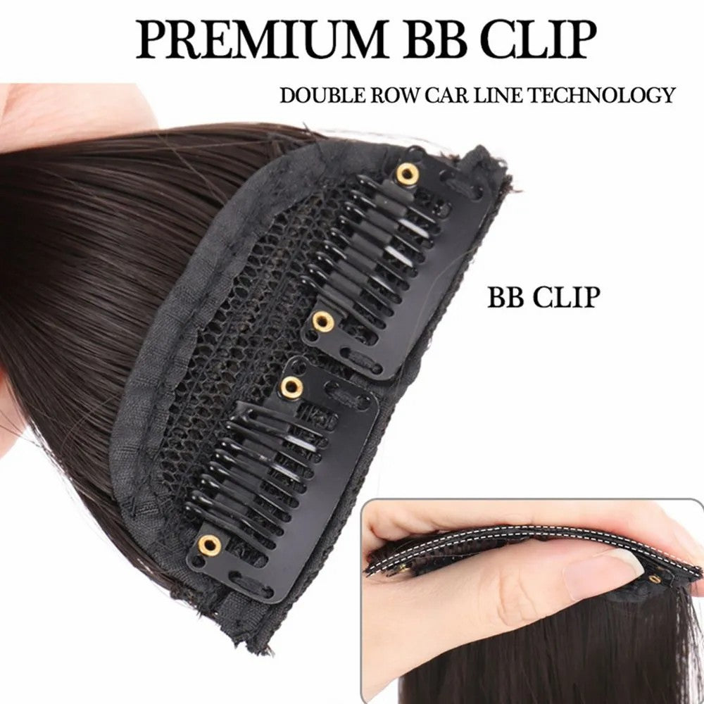 ৪ ইঞ্চি (কালো কালার) Women Fluffy Invisible Seamless Hair Pads Clip in Hair Extension Lining