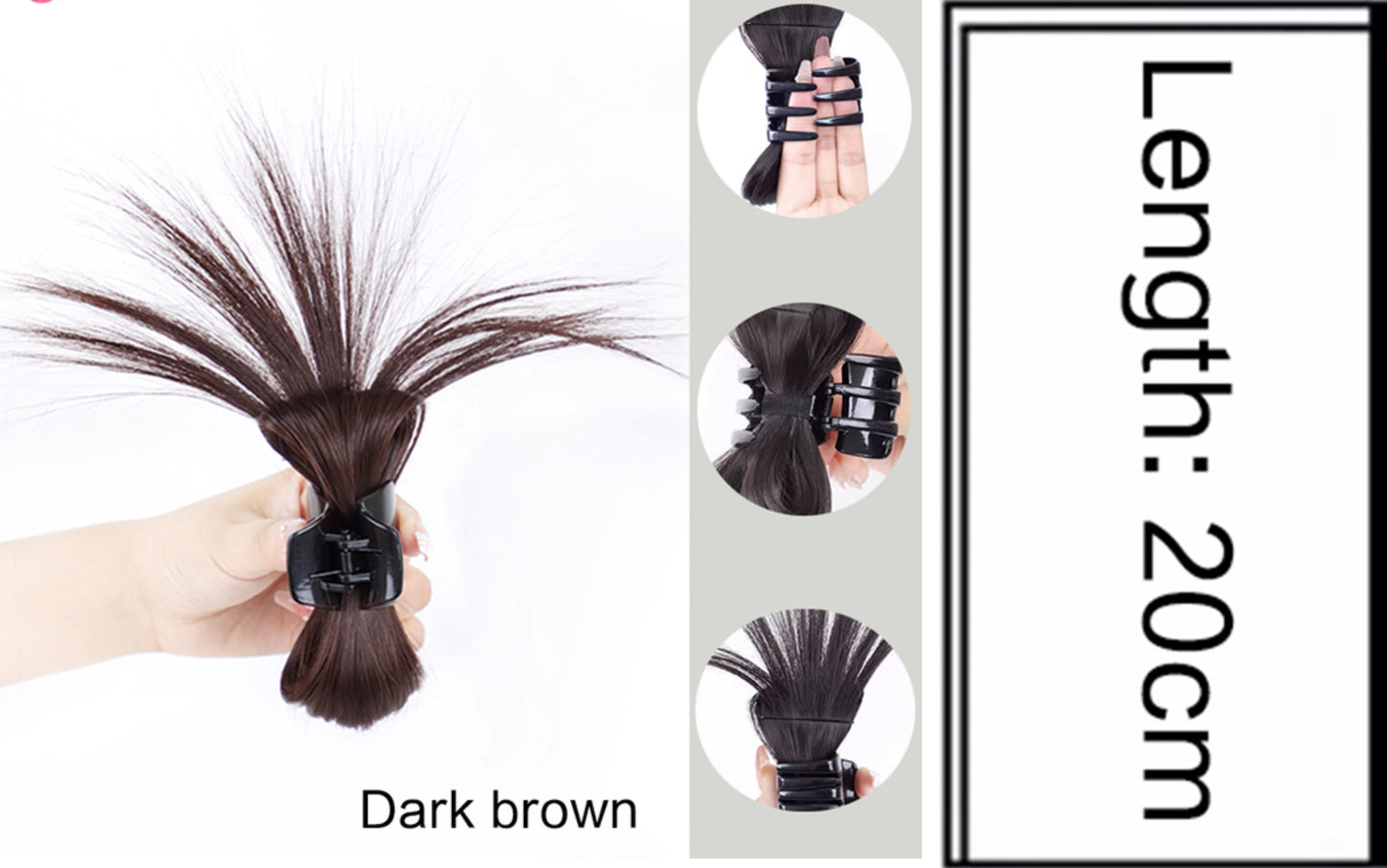 Messy Bun Hair Piece Claw Clip-Light Brown Color