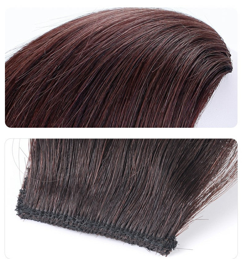 ৪ ইঞ্চি (লাইট ব্রাউন কালার) Women Fluffy Invisible Seamless Hair Pads Clip in Hair Extension Lining