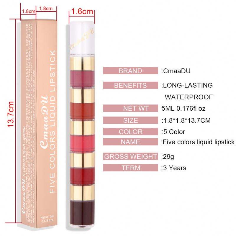 💄✨ 5 In 1 Liquid Lipstick – One Stick, Endless Beauty! ✨💋