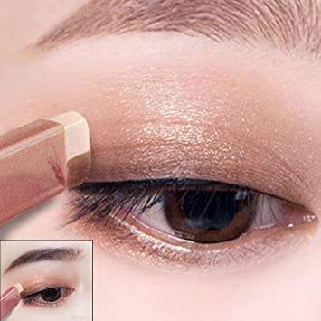🤍✨ Double Color Glitter Eyeshadow Stick – Silver + Nude (সিলভার + নিউড) ✨💄