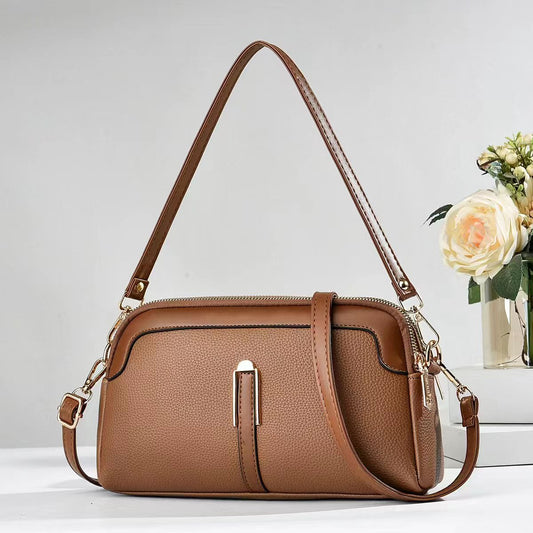 Ladies Women's Hand Bags-Brown