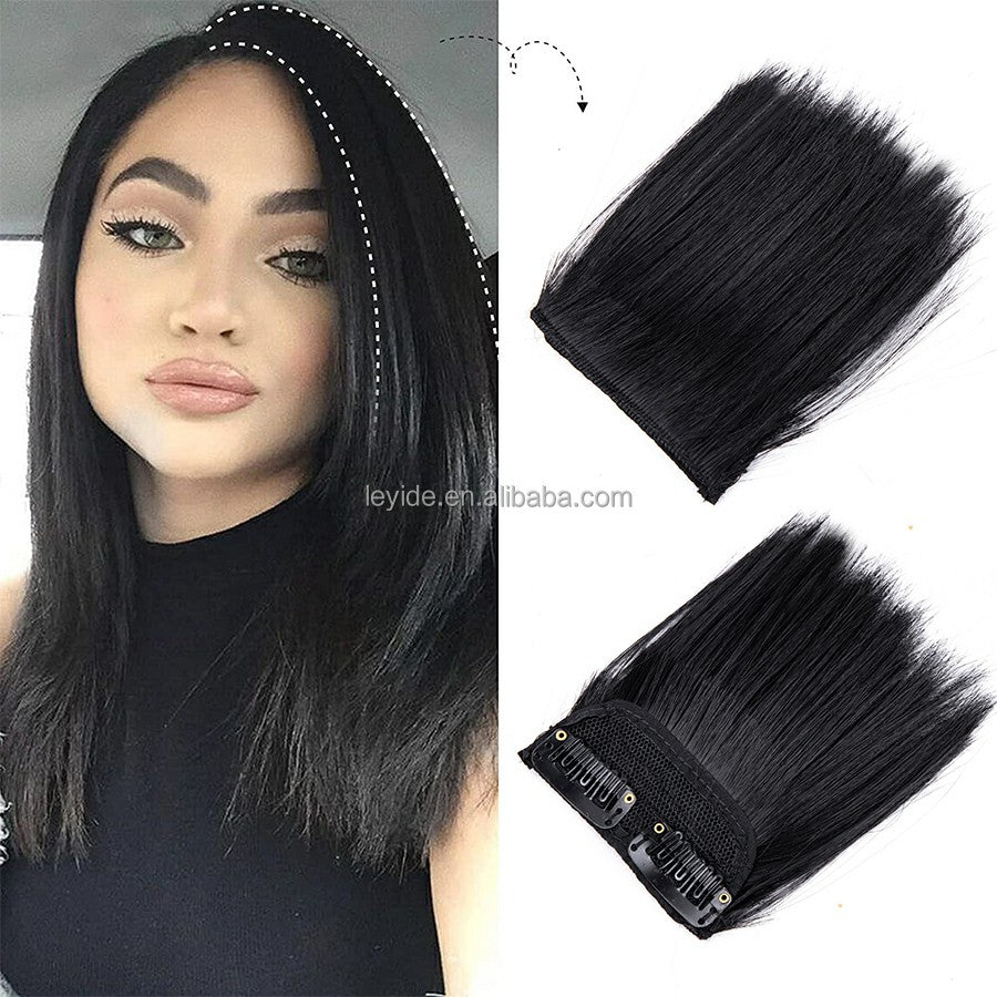 ৪ ইঞ্চি (লাইট ব্রাউন কালার) Women Fluffy Invisible Seamless Hair Pads Clip in Hair Extension Lining