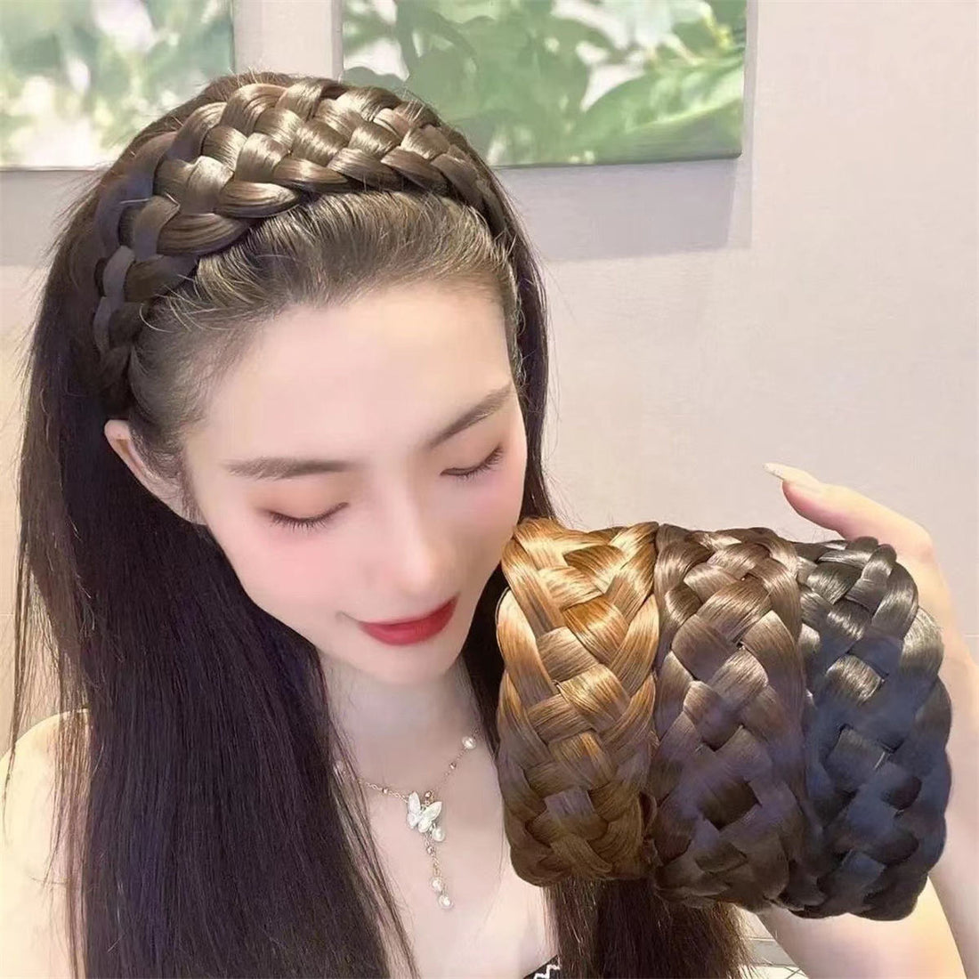 🖤✨ Braided Hair Band – স্টাইলিশ ব্রেইডেড হেয়ার ব্যান্ড (Black) ✨🖤
