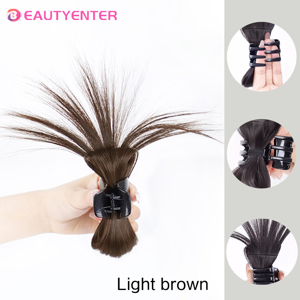 Messy Bun Hair Piece Claw Clip-Light Brown Color