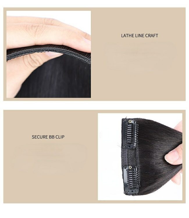 ৮ ইঞ্চি (ডার্ক ব্রাউন কালার) Women Fluffy Invisible Seamless Hair Pads Clip in Hair Extension Lining