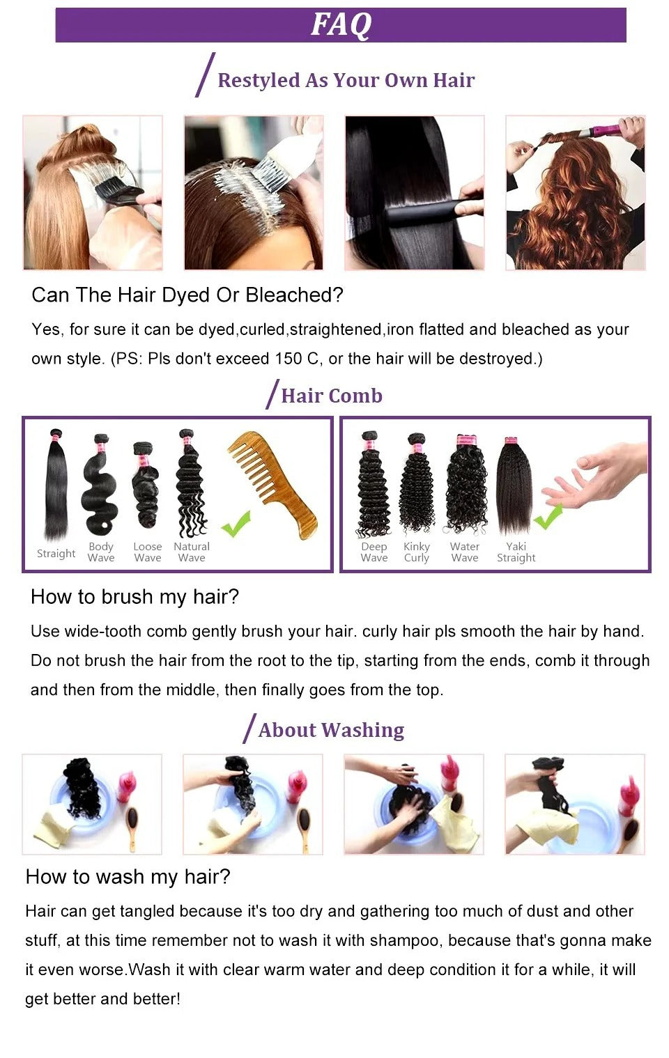 ✨ লাইট ব্রাউন কালার ✨Long Straight Claw Ponytail Hair