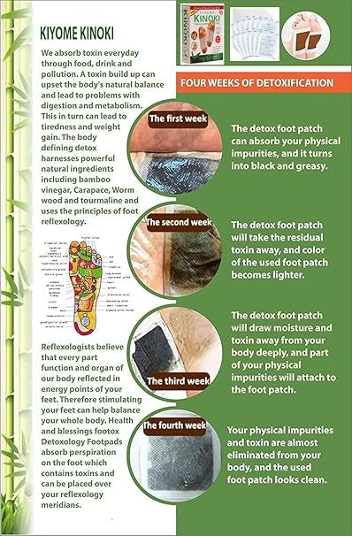 🌿10 Pads- Kiyome Kinoki Cleansing Detox Foot Pads 🌿