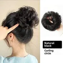 (ব্রাউন কালার)"কম চুলে পারফেক্ট খোঁপা? এখন হবে একদম সহজে!"Cute Synthetic Hair Clip-on Bun