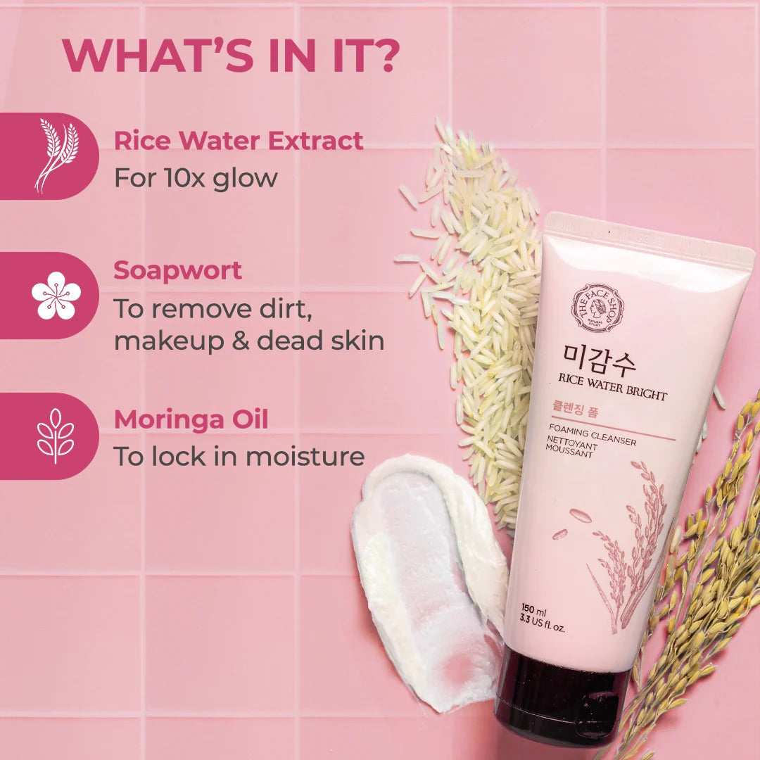 Rice Water Bright Foaming Face Wash