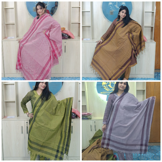 100% Cotton Jamdani Handloom Shalwar Kameez-4 Color Combo