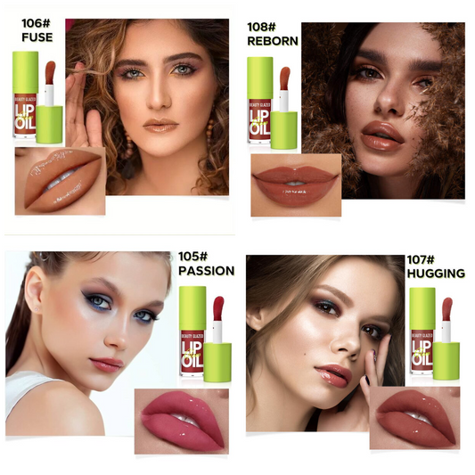 BEAUTY GLAZED  Lip Essence Lip Oil 4 Shad-Combo